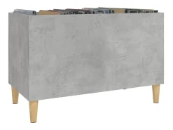 vidaxl Armário p/ discos 74,5x38x48 cm derivados madeira cinza-cimento^ Móvel De Arrumação