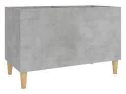 vidaxl Armário p/ discos 74,5x38x48 cm derivados madeira cinza-cimento^ Móvel De Arrumação