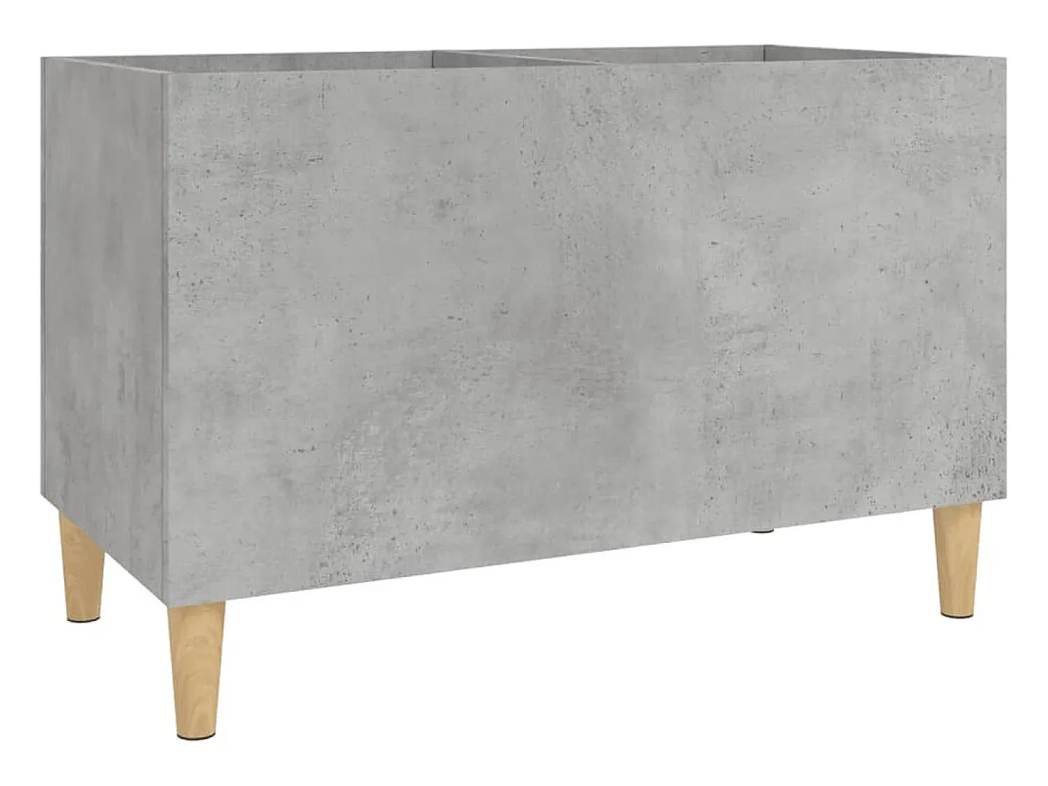 vidaxl Armário p/ discos 74,5x38x48 cm derivados madeira cinza-cimento^ Móvel De Arrumação