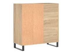 vidaxl Armário p/ discos 84,5x38x89 cm deriv. madeira carvalho sonoma^ Móvel De Arrumação