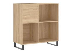vidaxl Armário p/ discos 84,5x38x89 cm deriv. madeira carvalho sonoma^ Móvel De Arrumação