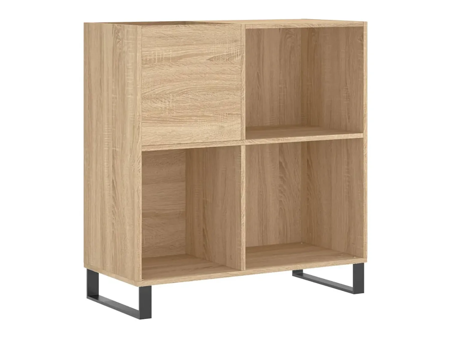 vidaxl Armário p/ discos 84,5x38x89 cm deriv. madeira carvalho sonoma^ Móvel De Arrumação