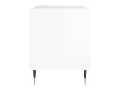 Móvel De Arrumação*vidaxl Armário p/ discos 85x38x48 cm deriv. madeira brilhante Branco