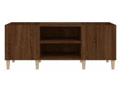 Móvel De Arrumação*vidaxl Armário p/ discos 121x38x48 cm deriv. madeira carvalho Castanho
