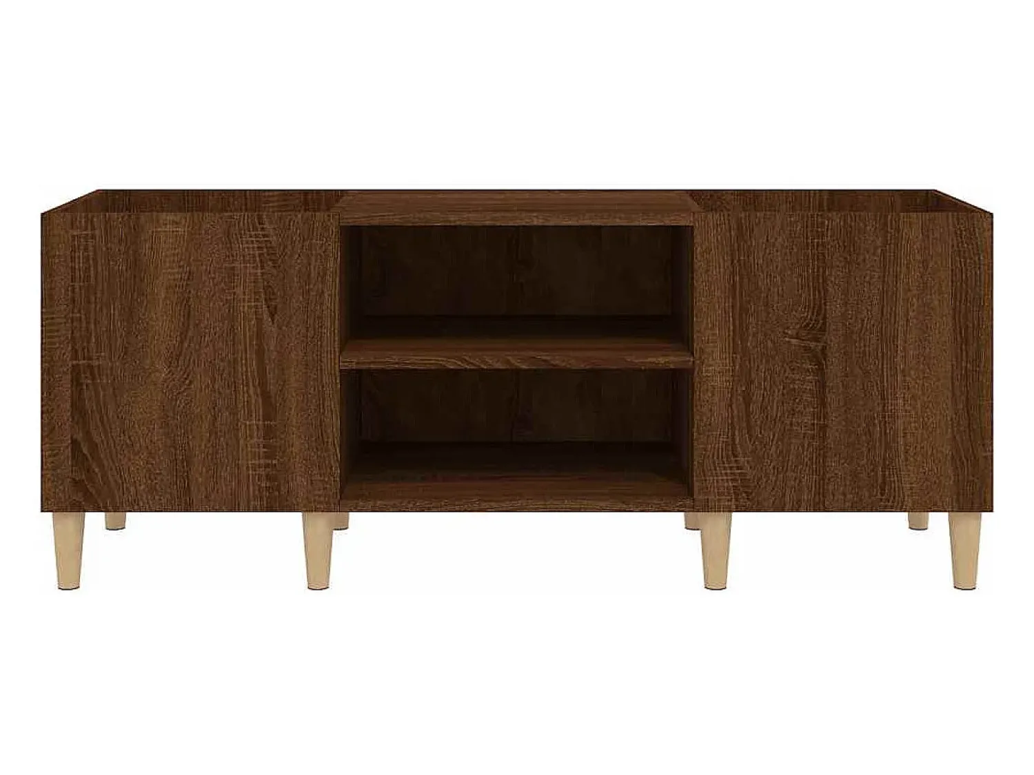 Móvel De Arrumação*vidaxl Armário p/ discos 121x38x48 cm deriv. madeira carvalho Castanho