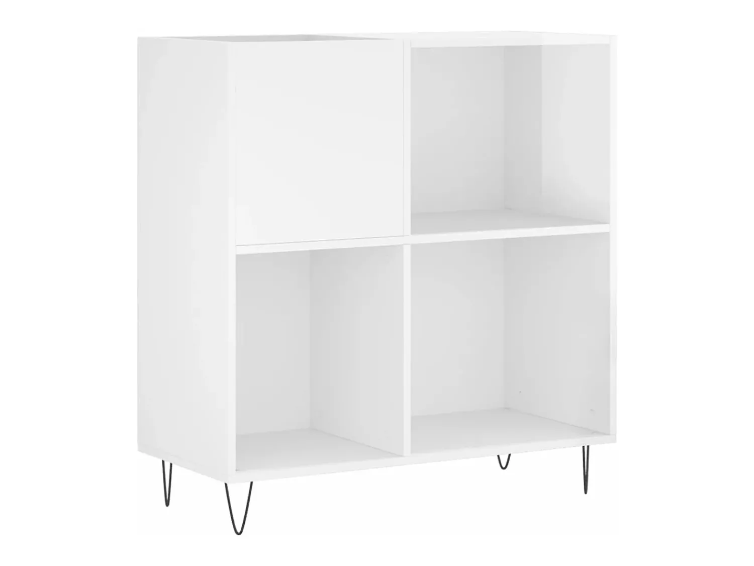 Móvel De Arrumação|vidaxl Armário p/ discos 84,5x38x89 cm deriv. madeira branco brilhante Marfim