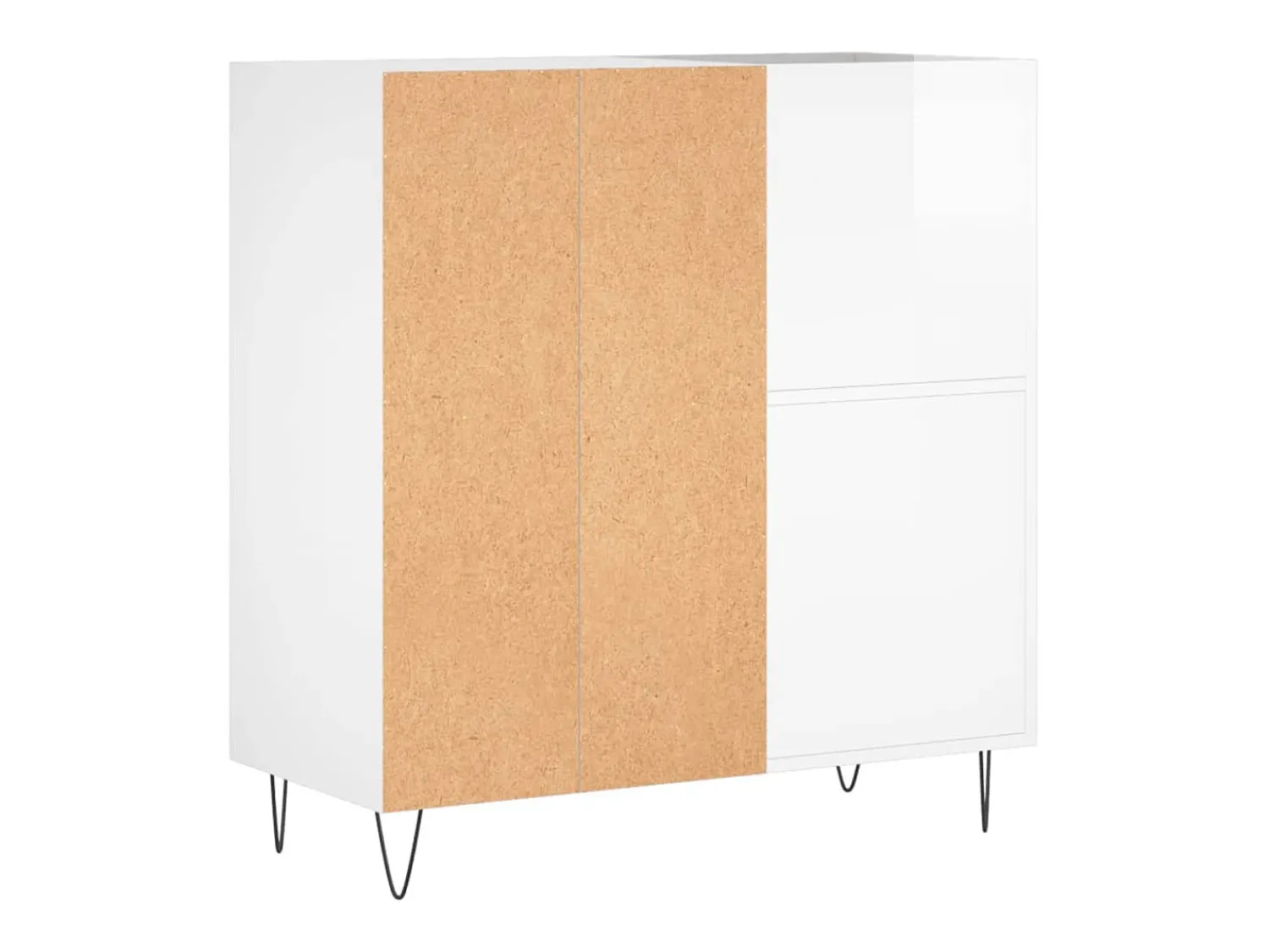 Móvel De Arrumação|vidaxl Armário p/ discos 84,5x38x89 cm deriv. madeira branco brilhante Marfim