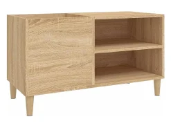 Móvel De Arrumação*vidaxl Armário p/ discos 84,5x38x48 cm deriv. madeira carvalho sonoma Natural claro