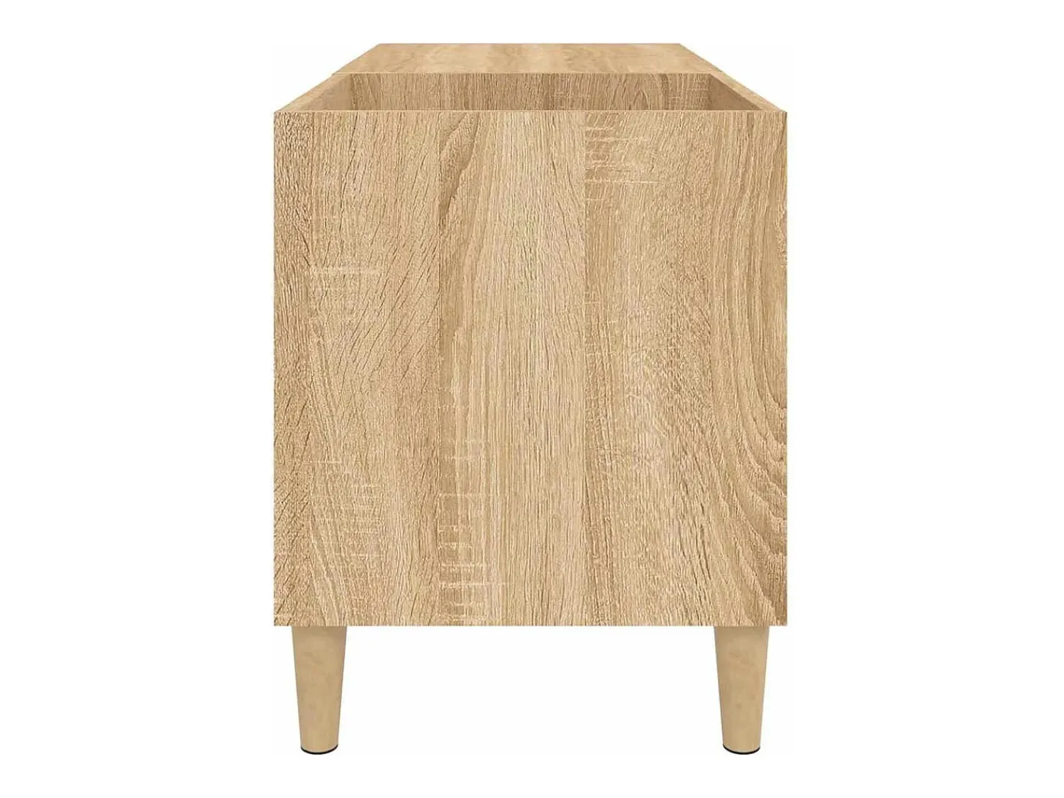 Móvel De Arrumação*vidaxl Armário p/ discos 84,5x38x48 cm deriv. madeira carvalho sonoma Natural claro
