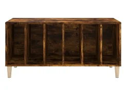 Móvel De Arrumação*vidaxl Armário p/ discos 100x38x48 cm deriv. madeira carvalho fumado Natural claro