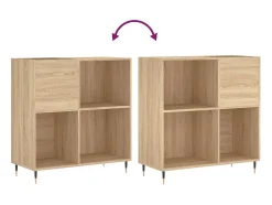 Sale vidaxl Armário p/ discos 84,5x38x89 cm deriv. madeira carvalho sonoma Natural claro