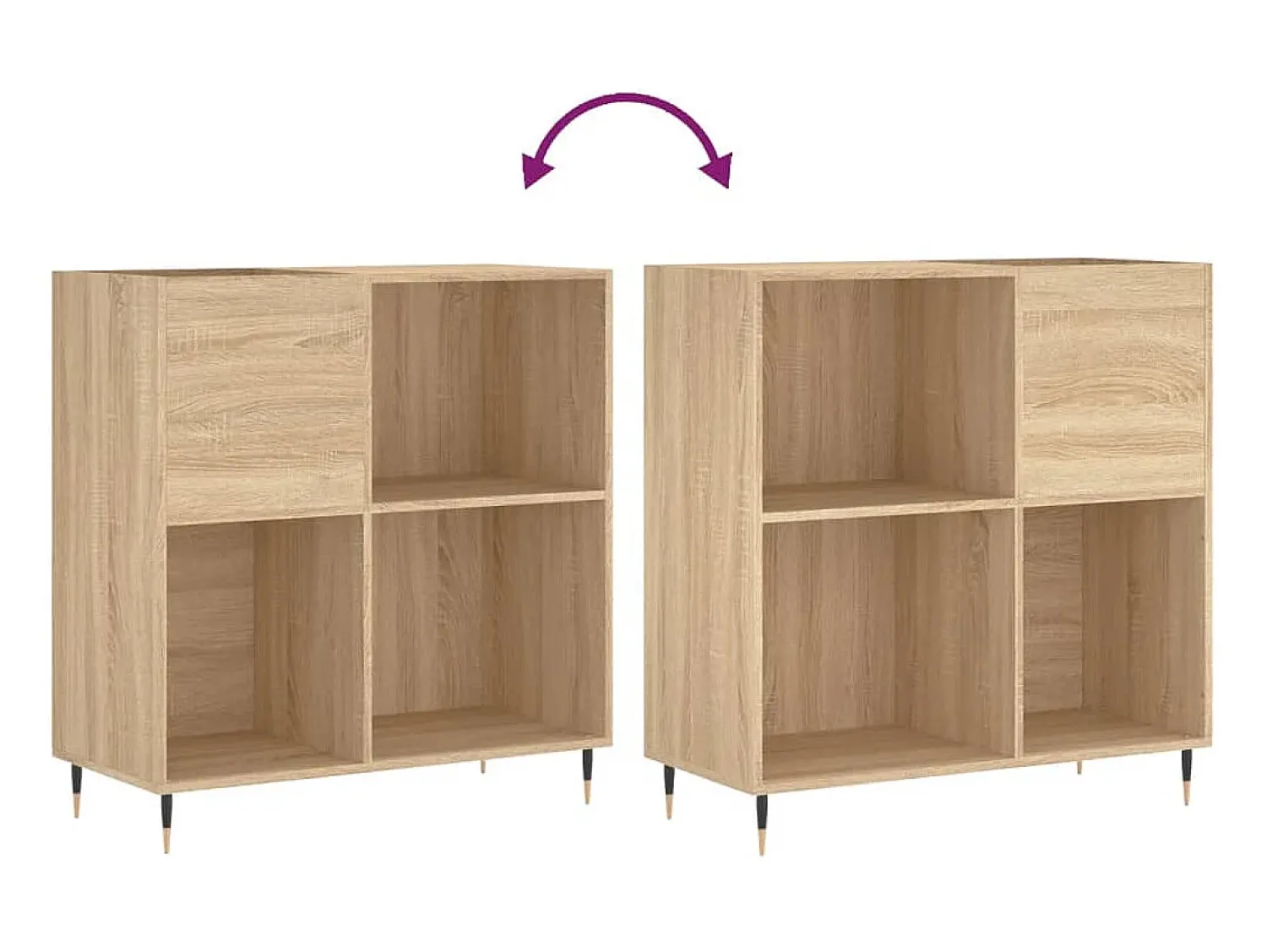 Sale vidaxl Armário p/ discos 84,5x38x89 cm deriv. madeira carvalho sonoma Natural claro