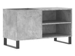 Móvel De Arrumação|vidaxl Armário p/ discos 85x38x48 cm deriv. madeira -cimento Cinzento