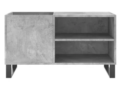 Móvel De Arrumação|vidaxl Armário p/ discos 85x38x48 cm deriv. madeira -cimento Cinzento