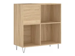 Móvel De Arrumação|vidaxl Armário p/ discos 84,5x38x89 cm deriv. madeira carvalho sonoma Natural claro