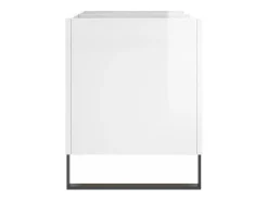 Discount vidaxl Armário p/ discos 74,5x38x48 cm deriv. madeira brilhante Branco