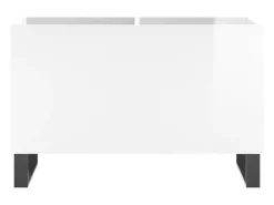 Discount vidaxl Armário p/ discos 74,5x38x48 cm deriv. madeira brilhante Branco