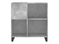 Móvel De Arrumação*vidaxl Armário p/ discos 84,5x38x89 cm derivados madeira cinza-cimento Cinzento