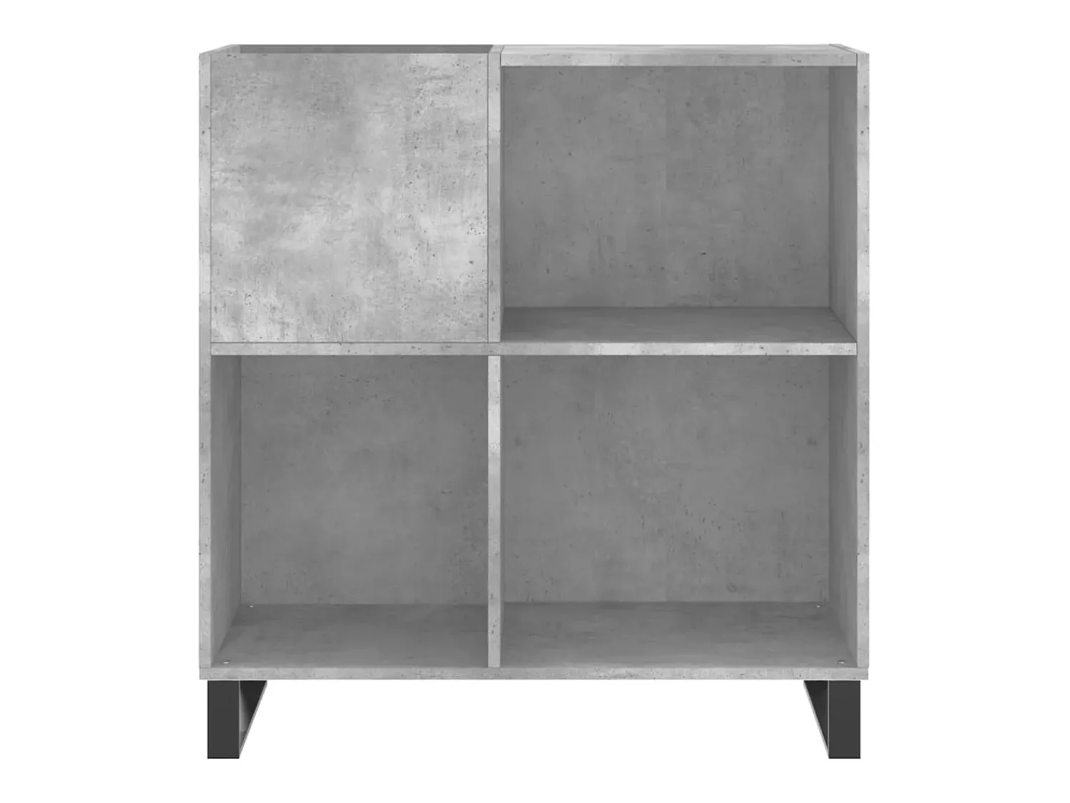 Móvel De Arrumação*vidaxl Armário p/ discos 84,5x38x89 cm derivados madeira cinza-cimento Cinzento