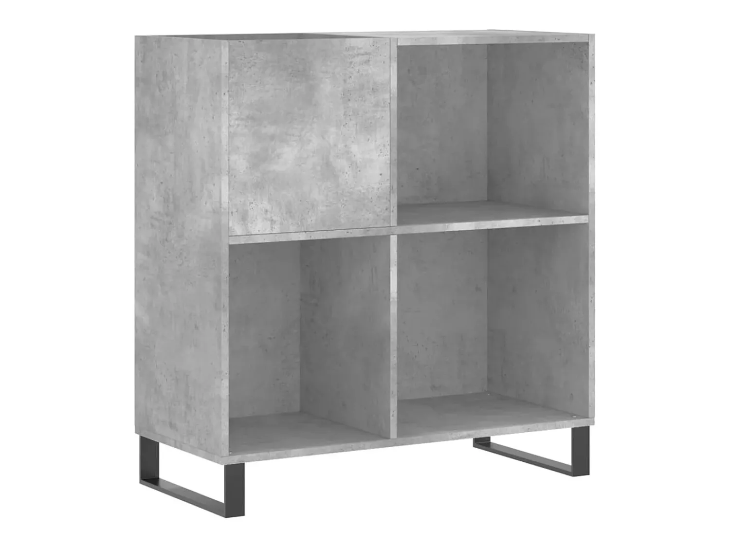 Móvel De Arrumação*vidaxl Armário p/ discos 84,5x38x89 cm derivados madeira cinza-cimento Cinzento