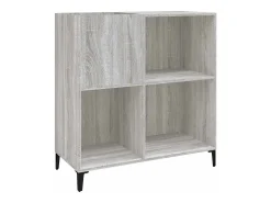 Móvel De Arrumação*vidaxl Armário p/ discos 84,5x38x89 cm derivados madeira cinza sonoma Cinzento