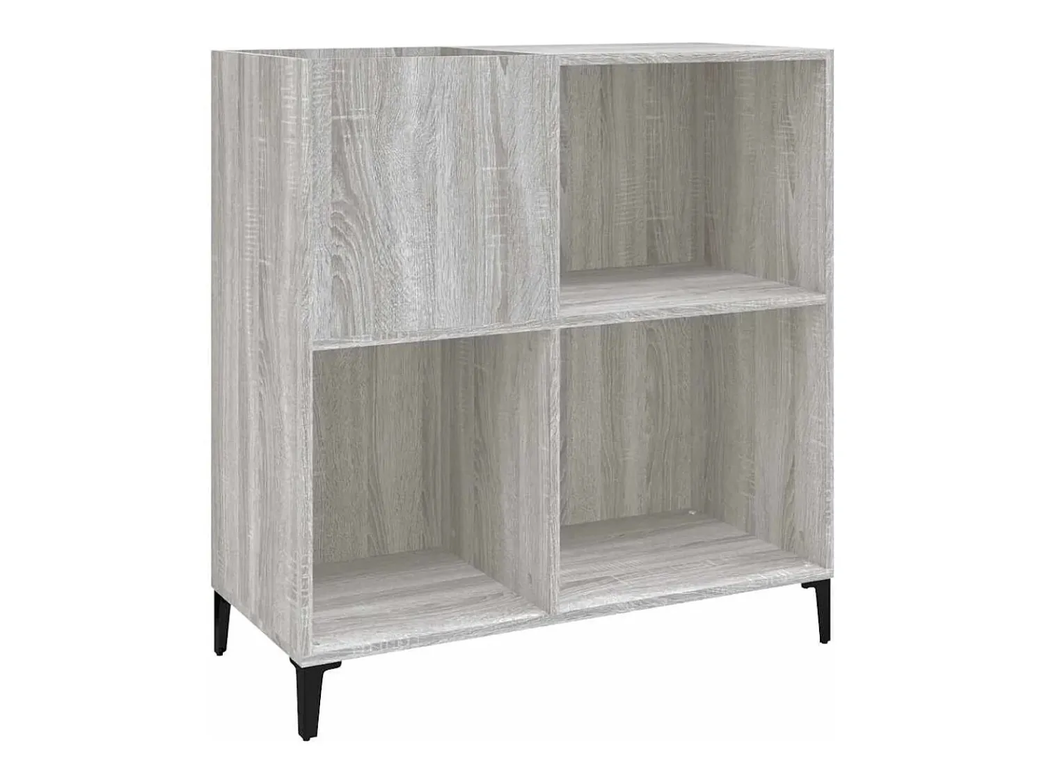 Móvel De Arrumação*vidaxl Armário p/ discos 84,5x38x89 cm derivados madeira cinza sonoma Cinzento