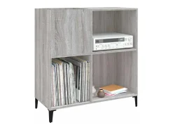 Móvel De Arrumação*vidaxl Armário p/ discos 84,5x38x89 cm derivados madeira cinza sonoma Cinzento