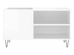 Móvel De Arrumação|vidaxl Armário p/ discos 85x38x48 cm deriv. madeira brilhante Branco