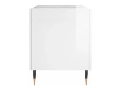 New vidaxl Armário p/ discos 74,5x38x48 cm deriv. madeira brilhante Branco