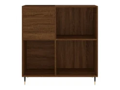 Móvel De Arrumação|vidaxl Armário p/ discos 84,5x38x89cm deriv. madeira carvalho castanho Natural claro