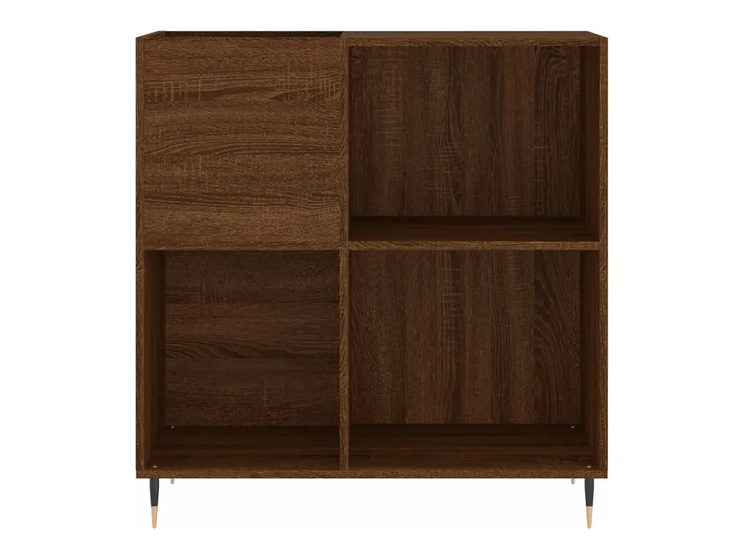 Móvel De Arrumação|vidaxl Armário p/ discos 84,5x38x89cm deriv. madeira carvalho castanho Natural claro