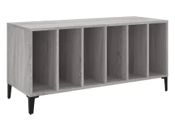 vidaxl Armário p/ discos 100x38x48cm derivados madeira sonoma^ Móvel De Arrumação