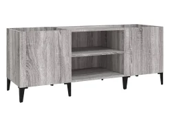 Móvel De Arrumação|vidaxl Armário p/ discos 121x38x48cm derivados madeira sonoma Cinzento