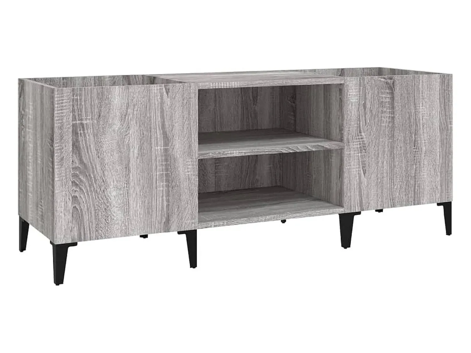 Móvel De Arrumação|vidaxl Armário p/ discos 121x38x48cm derivados madeira sonoma Cinzento