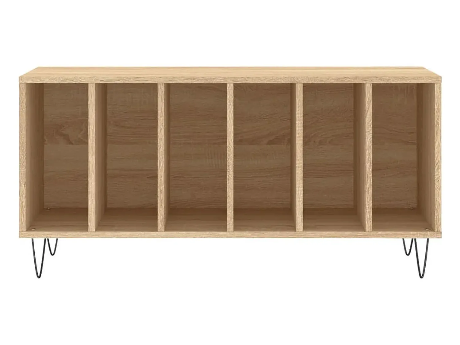 Móvel De Arrumação|vidaxl Armário p/ discos 100x38x48cm derivados madeira carvalho sonoma Natural claro