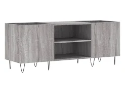 Móvel De Arrumação*vidaxl Armário p/ discos 121x38x48cm derivados madeira sonoma Cinzento