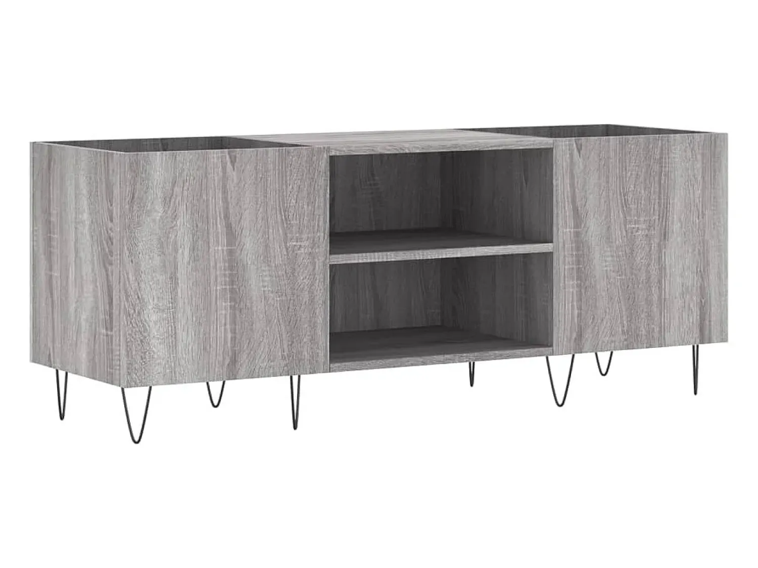 Móvel De Arrumação*vidaxl Armário p/ discos 121x38x48cm derivados madeira sonoma Cinzento