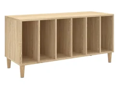 Móvel De Arrumação*vidaxl Armário p/ discos 100x38x48cm derivados madeira carvalho sonoma Natural claro