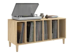 Móvel De Arrumação*vidaxl Armário p/ discos 100x38x48cm derivados madeira carvalho sonoma Natural claro