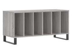 Best vidaxl Armário p/ discos 100x38x48cm derivados madeira sonoma Cinzento