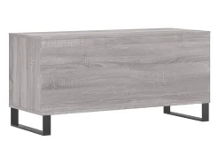 Best vidaxl Armário p/ discos 100x38x48cm derivados madeira sonoma Cinzento