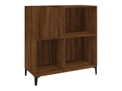 Hot vidaxl Armário p/ discos 84,5x38x89cm deriv. madeira carvalho castanho Natural claro