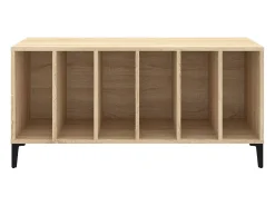 vidaxl Armário p/ discos 100x38x48cm derivados madeira carvalho sonoma^ Móvel De Arrumação