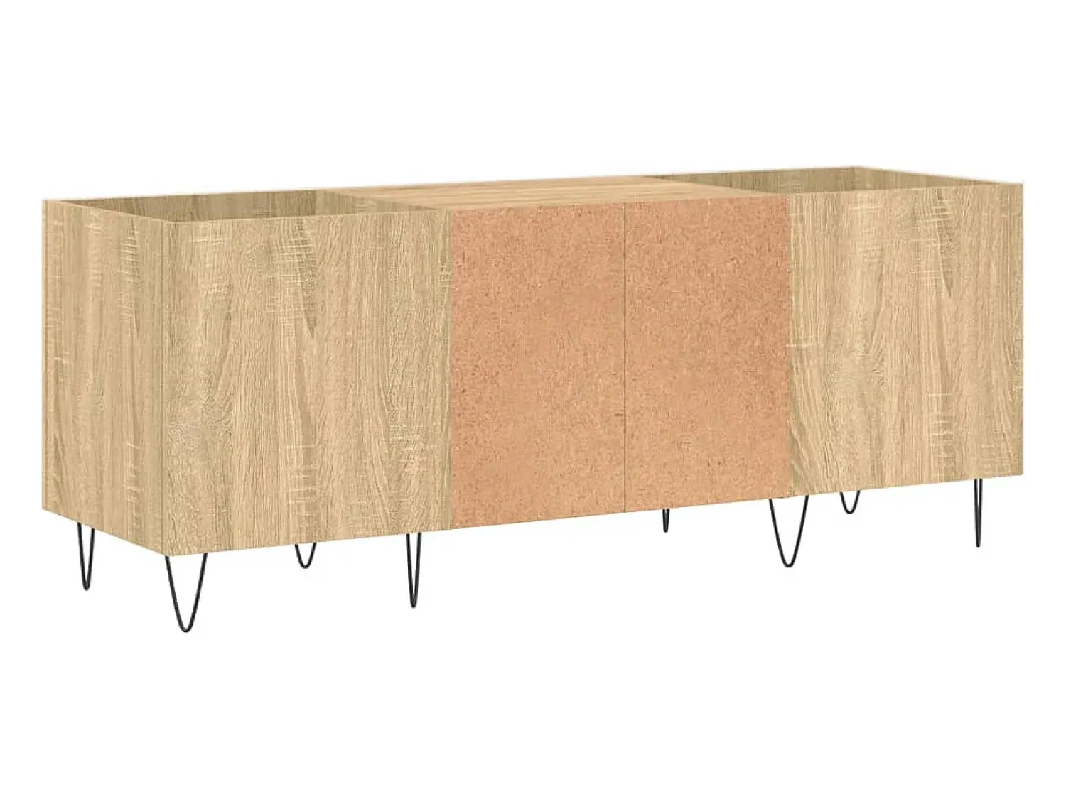 Móvel De Arrumação|vidaxl Armário p/ discos 121x38x48cm derivados madeira carvalho sonoma Castanho