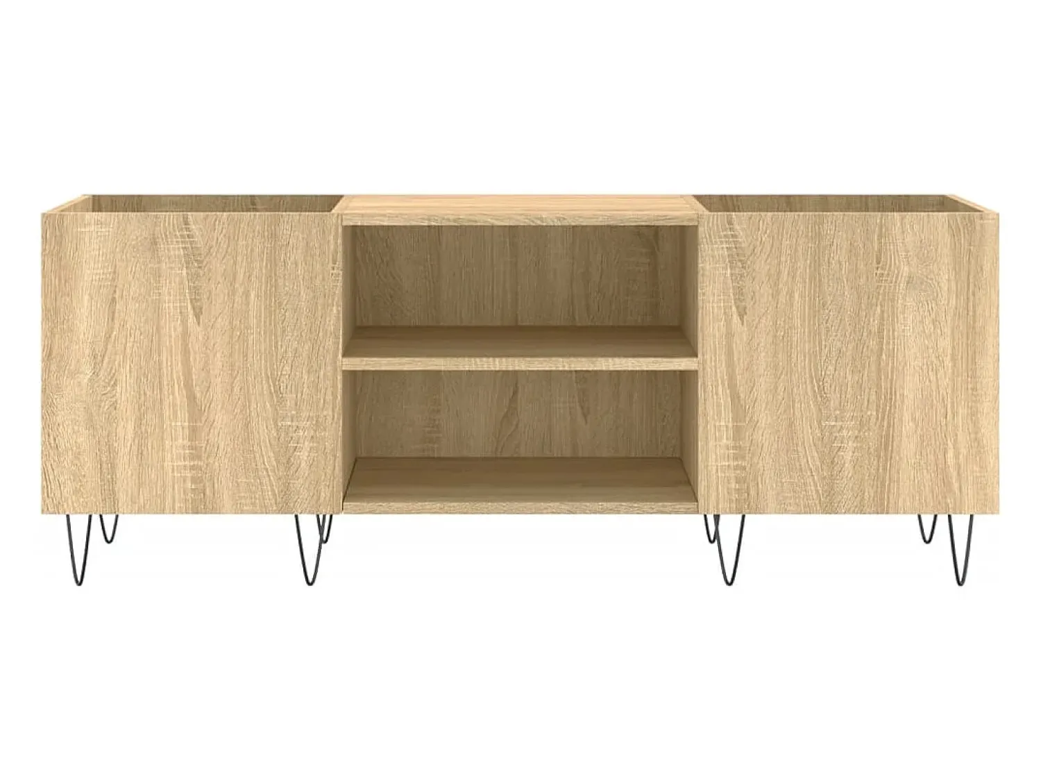 Móvel De Arrumação|vidaxl Armário p/ discos 121x38x48cm derivados madeira carvalho sonoma Castanho