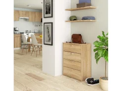 Discount Akord Armário para Calçados com 4 Portas Rebatíveis 60cm - Carvalho Sonoma Natural claro