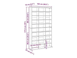 Sale vidaxl Armário para CD 102x16x177,5 cm derivados de madeira Branco