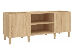 Móvel De Arrumação*vidaxl Armário para discos Carvalho Sonoma 121x38x48 cm Madeira projetada Castanho