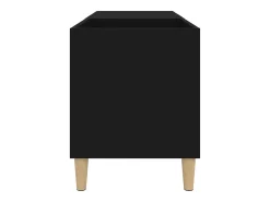 Móvel De Arrumação*vidaxl Armário para discos 84,5x38x48 cm derivados de madeira Preto