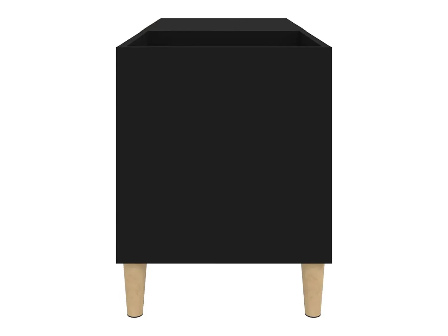 Móvel De Arrumação*vidaxl Armário para discos 84,5x38x48 cm derivados de madeira Preto